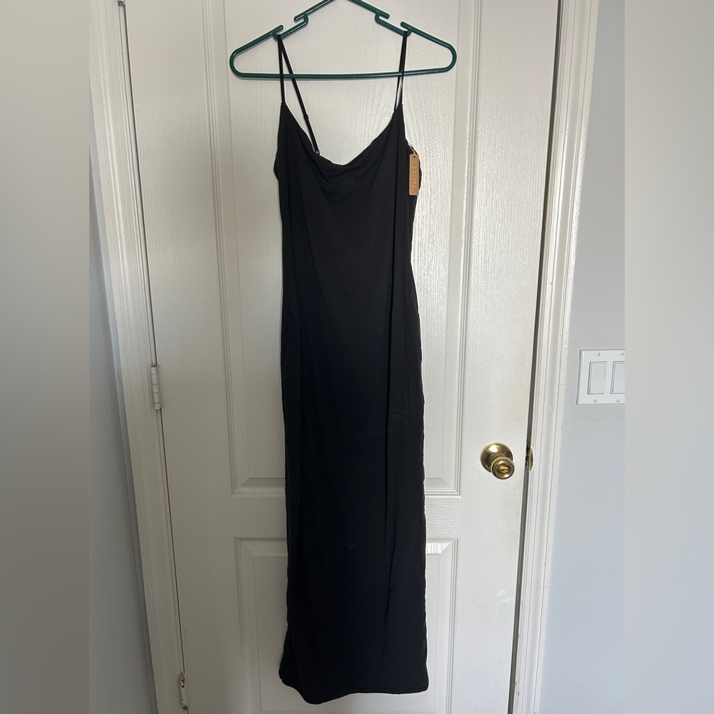 SKIMS Black Maxi Dress